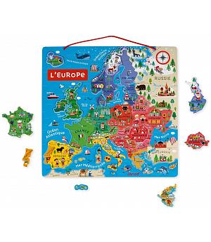 Janod 5476 - Mapa de Europa Magnético (nombres en francés)